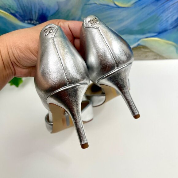 Sam Edelman Jaina d'Orsay Pump in Silver Size 6 - Picture 6 of 9